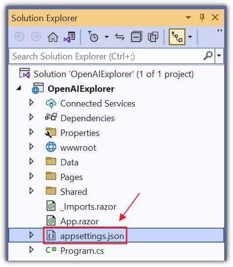Update appsettings.json