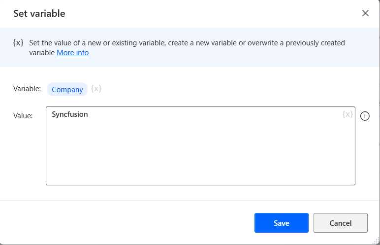 Power Automate Desktop (The Set variable Action—Changed Details)