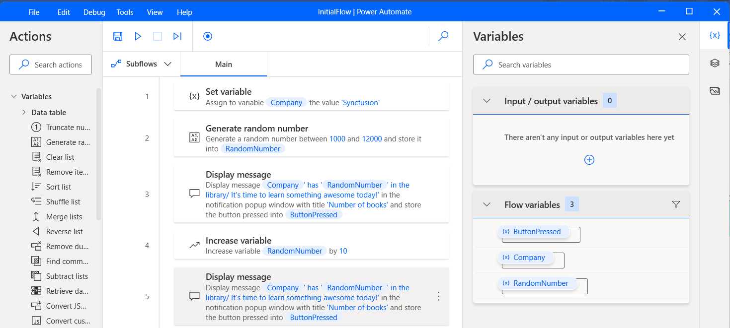 Power Automate Desktop (The Updated InitialFlow)