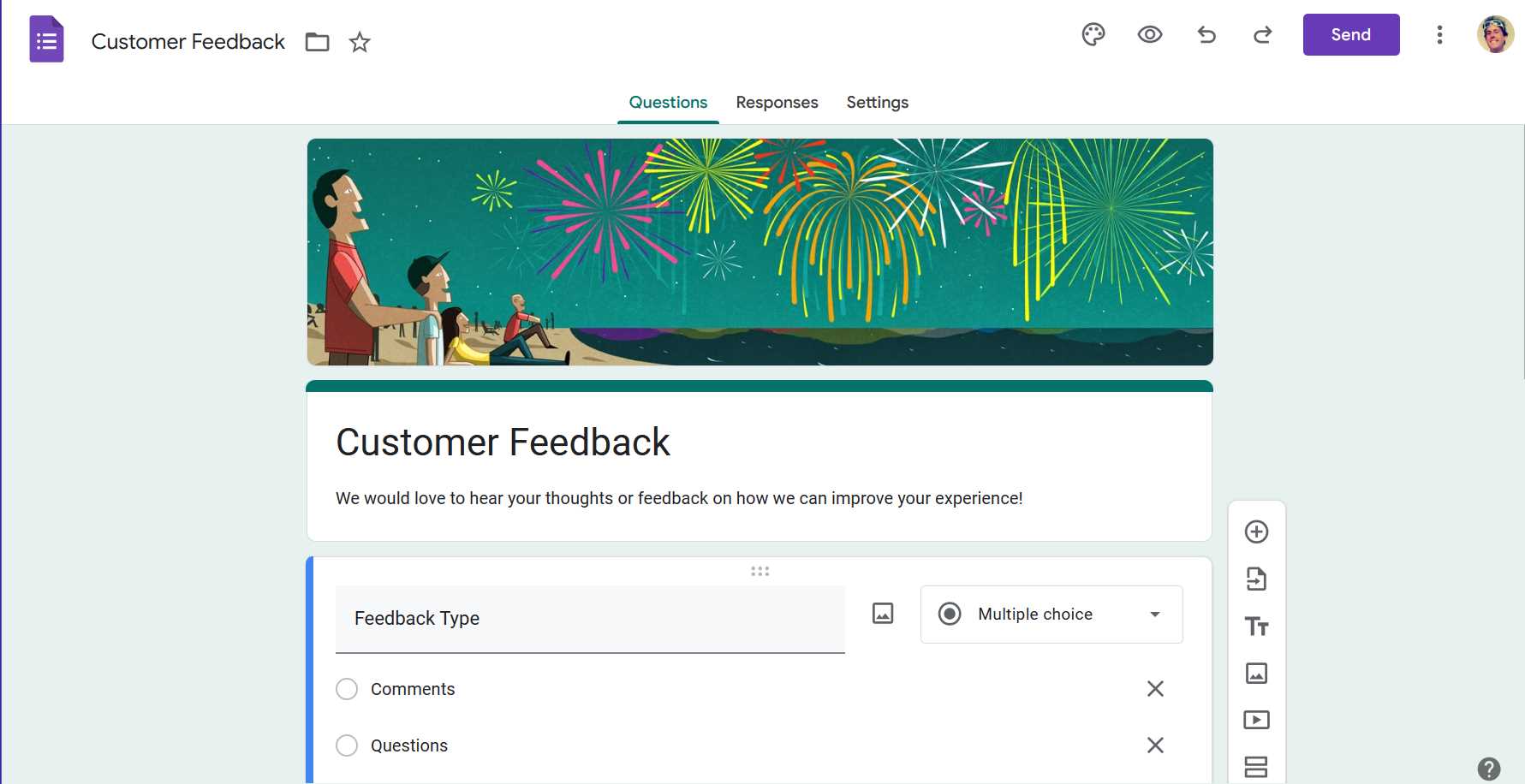 The Online Form (Design Mode)