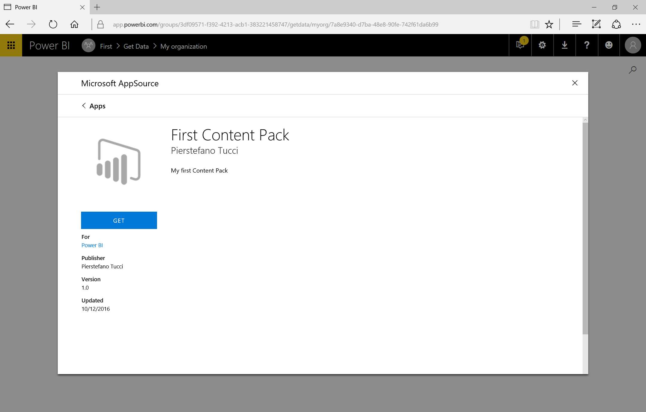 Microsoft AppSource—sequence