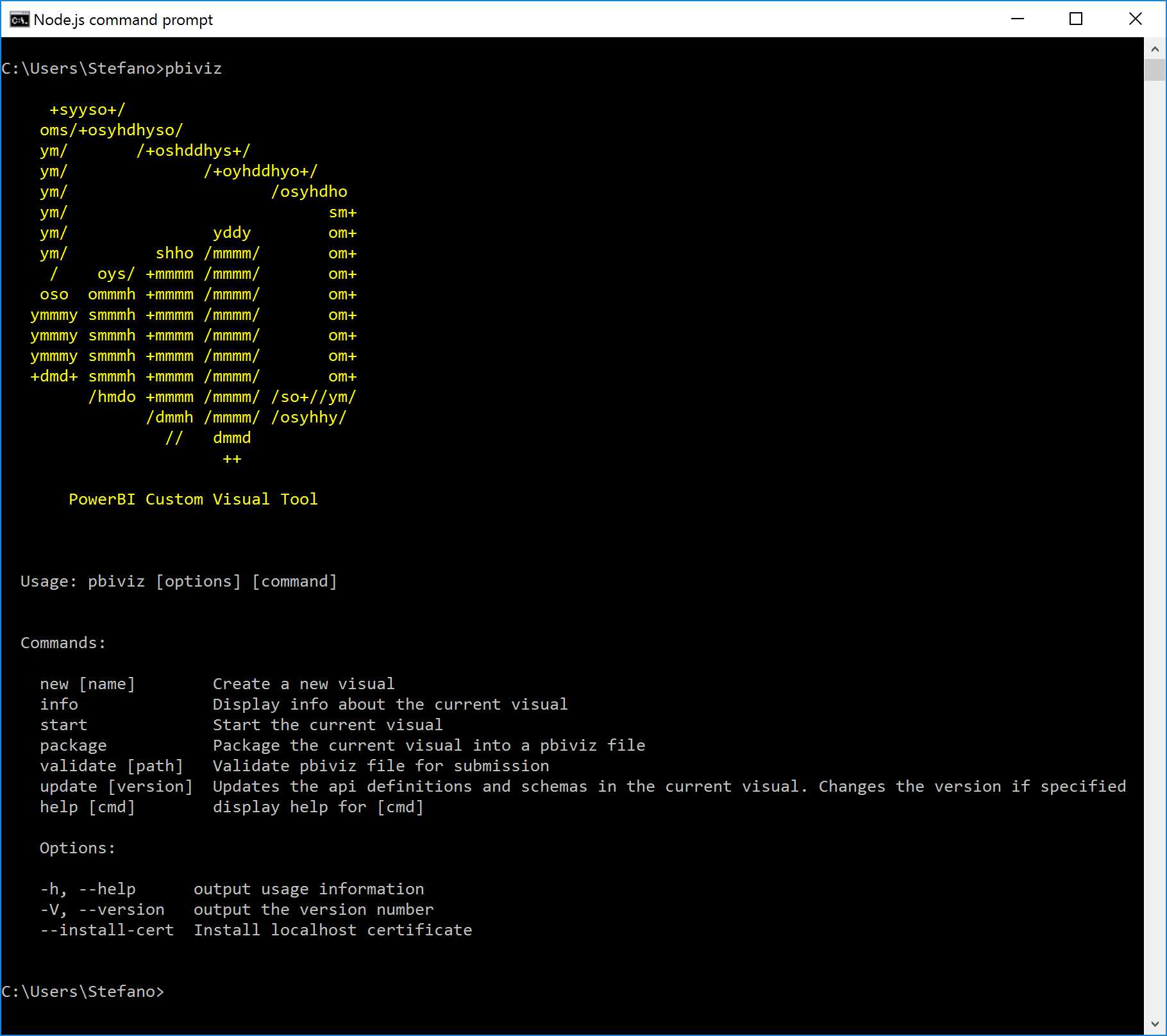 Pbiviz Command Execution