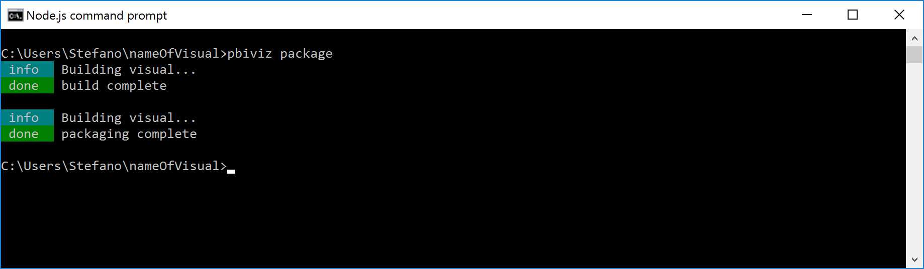 Pbiviz Create New Package