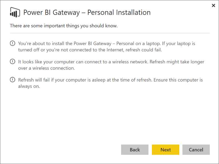 Personal Gateway Installation