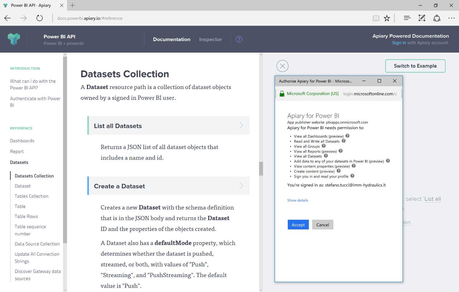 Power BI Console Portal, Authentication—sequence