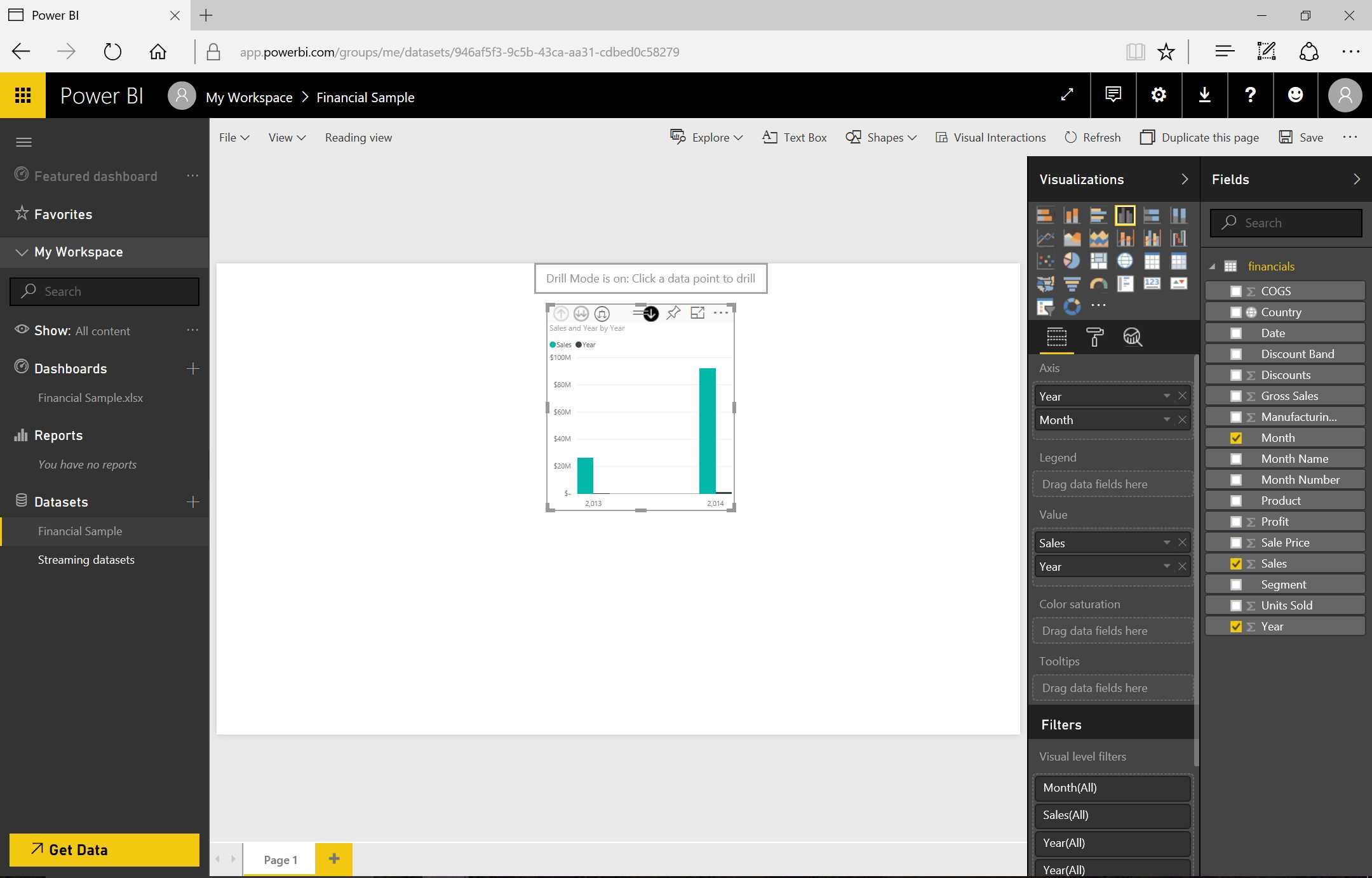 Power BI Displays Data—sequence