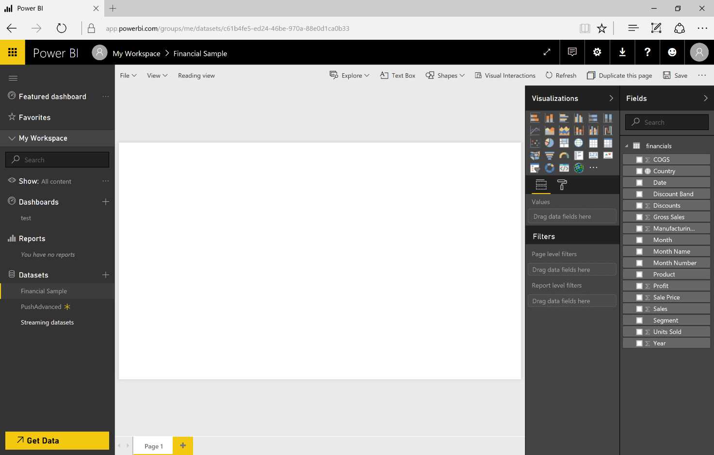 Power BI Service—datasets update