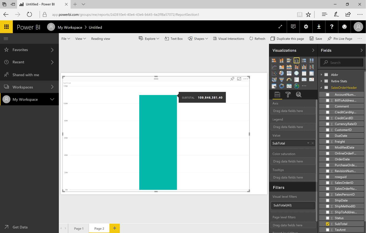 Power BI Service Report