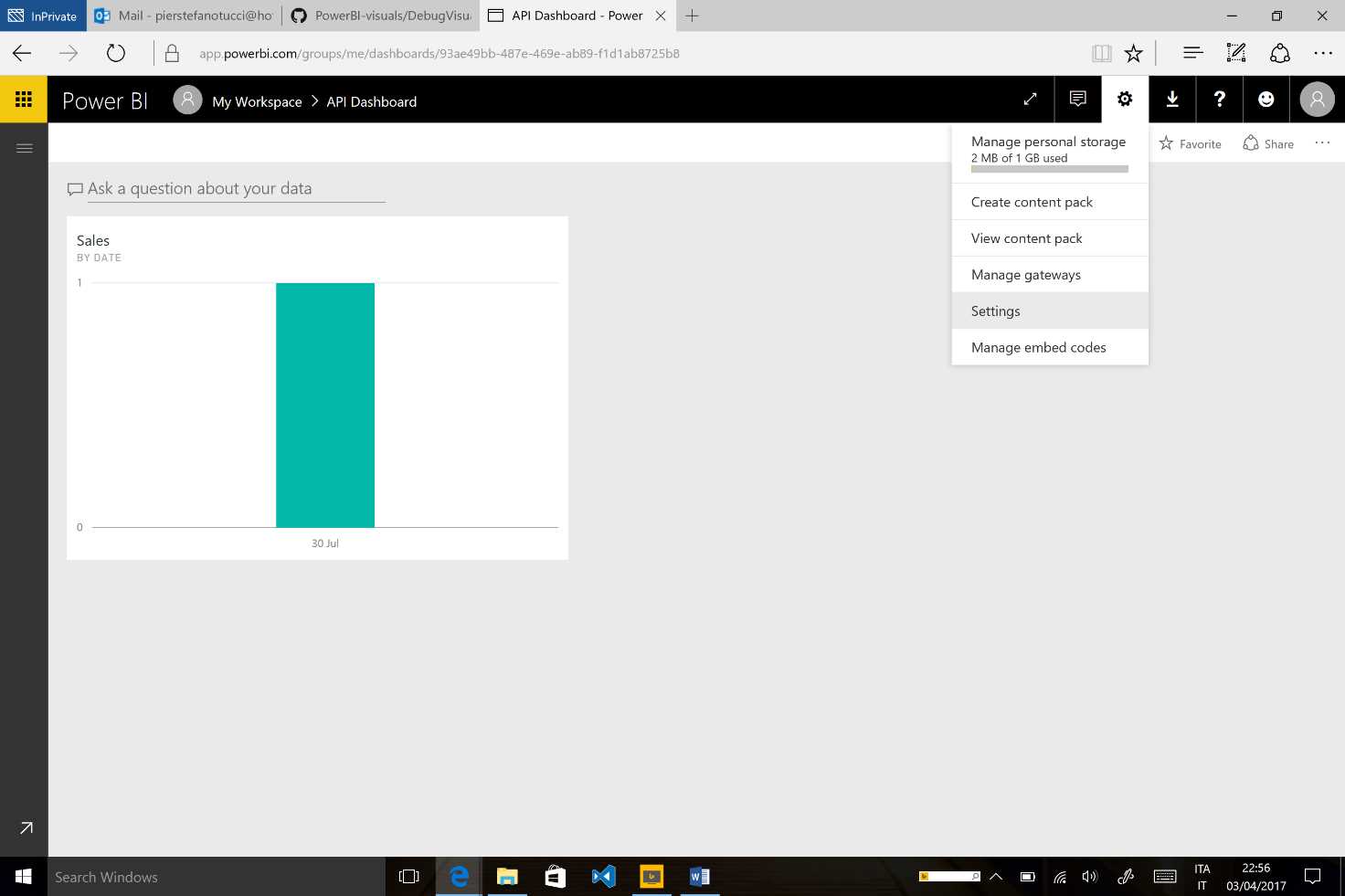 Power BI Service Settings