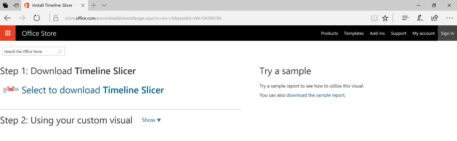 Power BI Timeline Slice—sequence
