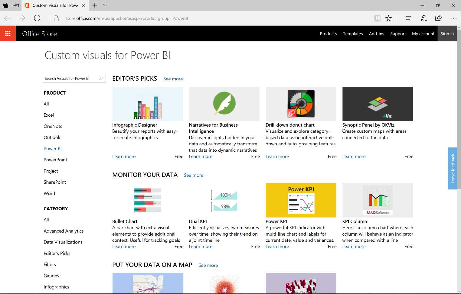 Power BI Visual Gallery