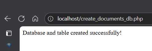 Successful Execution of the PHP Script