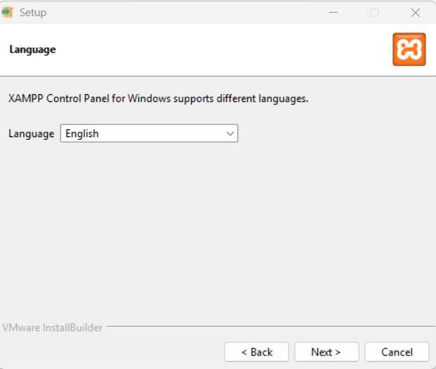 XAMPP Installation (Language)