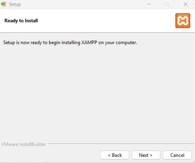XAMPP Installation (Ready to Install)