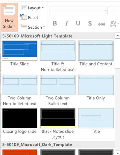 Different layouts to choose from