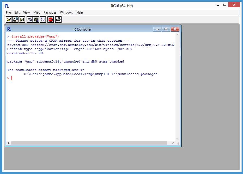 Package Installed Successfully