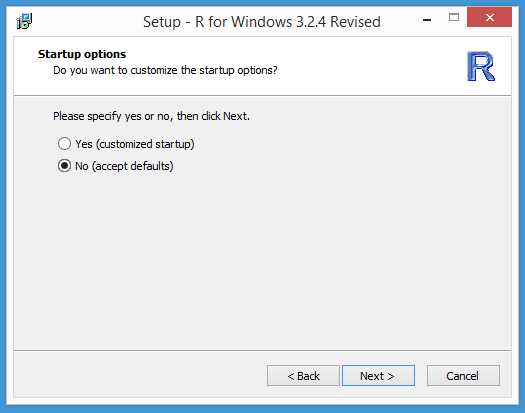 Specify the Startup Options