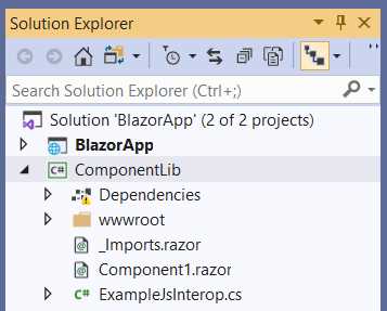 The ComponentLib Razor Class Library