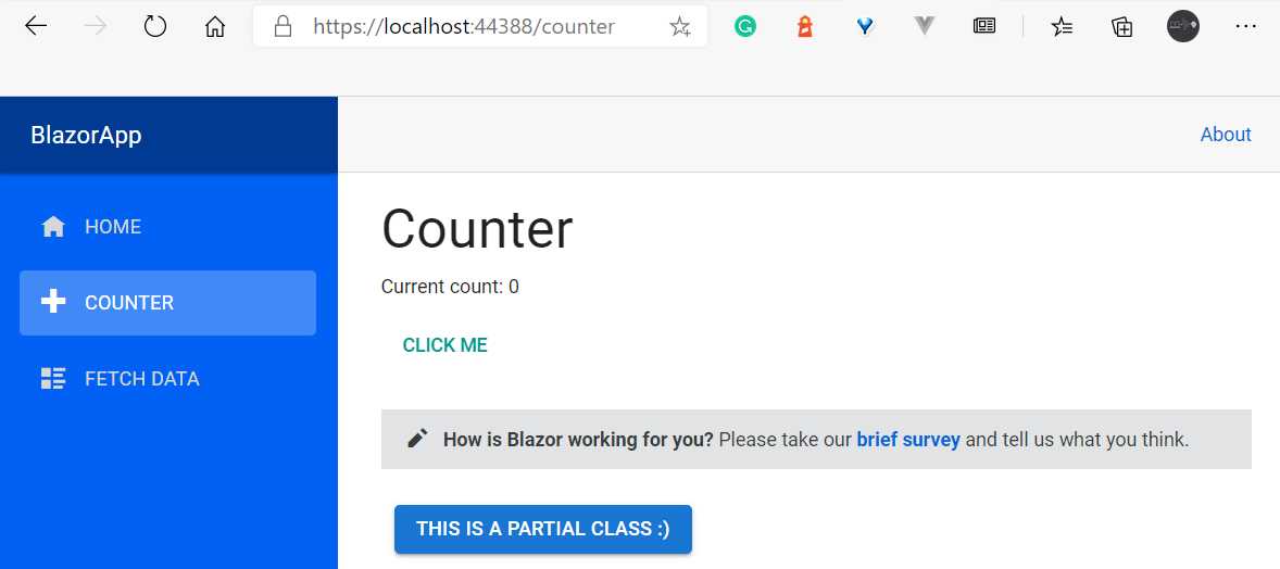 The TestButton Component (Using a Partial Class)