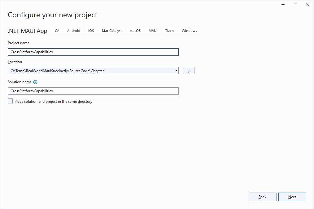 Creating a new .NET MAUI solution