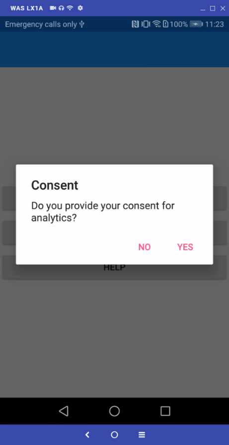 Asking user’s permission for analytics