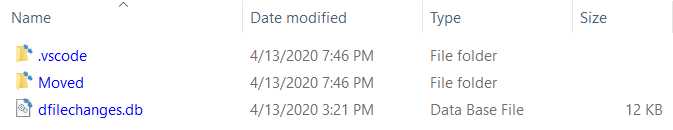 Files Moved from the Original Location