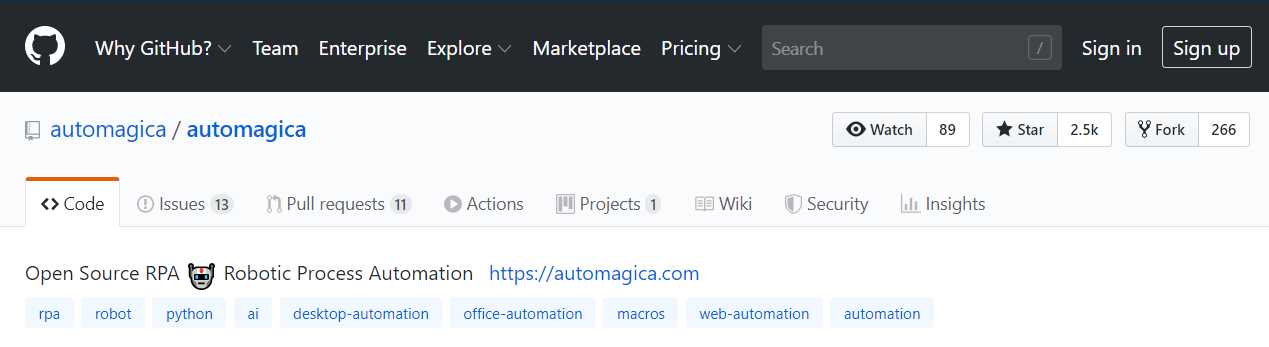 GitHub Automagica Repo