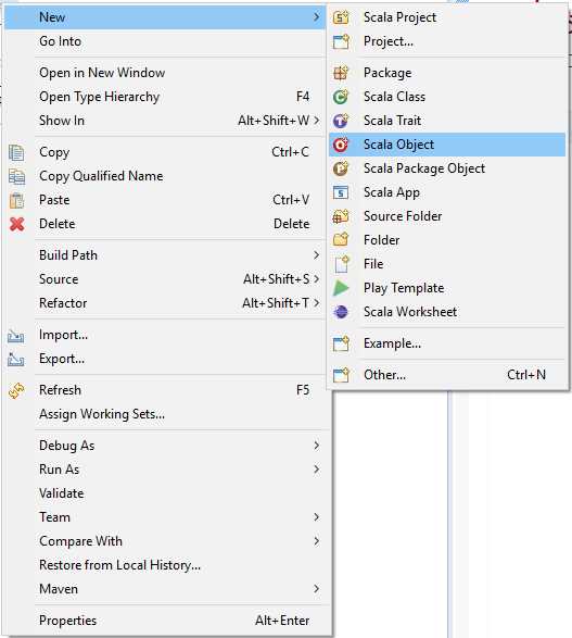 Creating a New Scala Object
