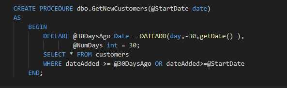 Simple stored proc