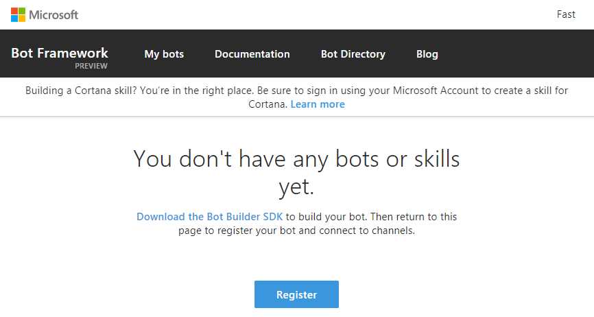 The Bot Framework Developer Portal