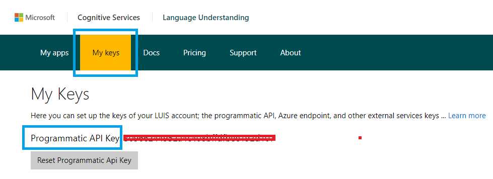 The LUIS App Key