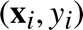 %FontSize=11
%TeXFontSize=11
\documentclass{article}
\pagestyle{empty}
\begin{document}
\[
(\mathbf{x}_i,y_i)
\]
\end{document}