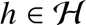 %FontSize=11
%TeXFontSize=11

\documentclass{article}
\pagestyle{empty}
\begin{document}
\[
h \in \mathcal{H}
\]
\end{document}