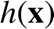 %FontSize=11
%TeXFontSize=11
\documentclass{article}
\pagestyle{empty}
\begin{document}
\[
h(\mathbf{x})

\]
\end{document}