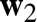 %FontSize=11
%TeXFontSize=11
\documentclass{article}
\pagestyle{empty}
\begin{document}
\[
\mathbf{w}_2
\]
\end{document}