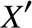 %FontSize=11
%TeXFontSize=11
\documentclass{article}
\pagestyle{empty}
\begin{document}
\[
X'
\]
\end{document}
