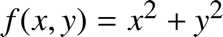 %FontSize=11
%TeXFontSize=11
\documentclass{article}
\pagestyle{empty}
\begin{document}
$f(x,y)=x^2+y^2$ 
\end{document}