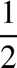%FontSize=11
%TeXFontSize=11
\documentclass{article}
\pagestyle{empty}
\begin{document}
\[
\frac{1}{2}
\]
\end{document}