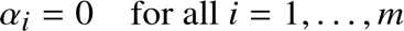 %FontSize=11
%TeXFontSize=11
\documentclass{article}
\pagestyle{empty}
\begin{document}
\[
\alpha_i=0 \quad \text{for all}\ i = 1,\dots,m 
\]
\end{document}