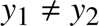 %FontSize=11
%TeXFontSize=11
\documentclass{article}
\pagestyle{empty}
\begin{document}
\[
y_1 \neq y_2
\]
\end{document}