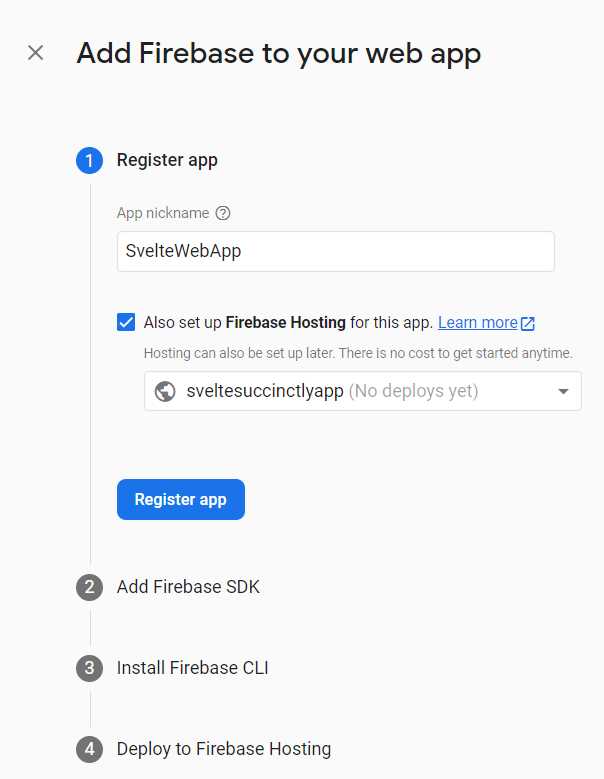 Add Firebase to your web app