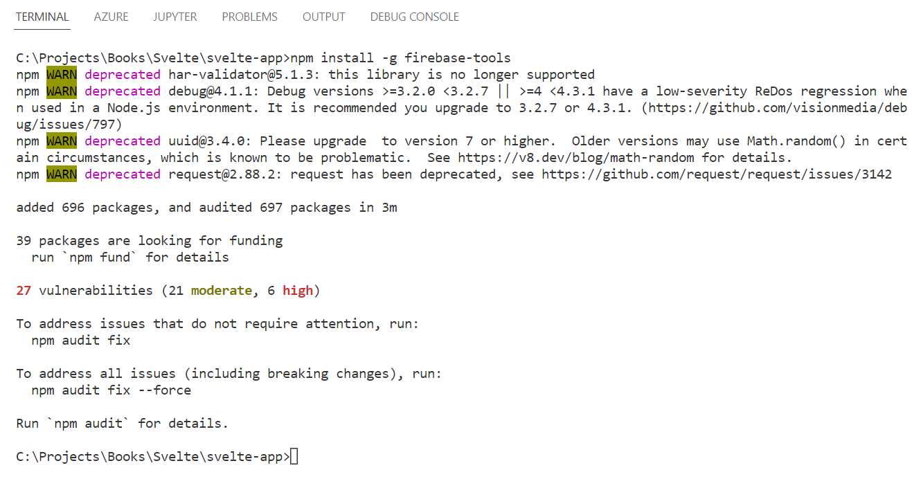 Installing the Firebase CLI