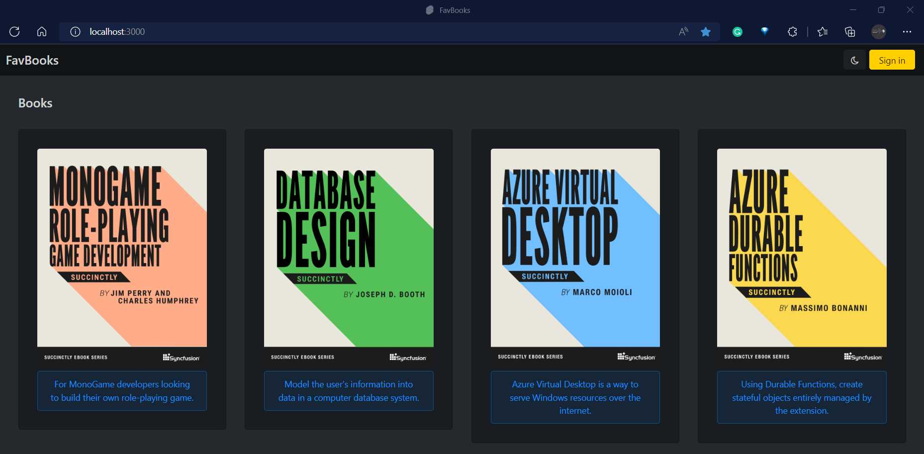 Running the App—Edge Browser