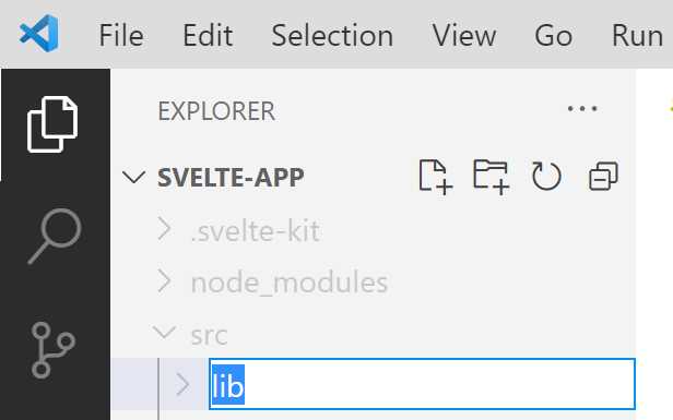 The New Folder Icon (VS Code EXPLORER—Naming the New Folder lib)