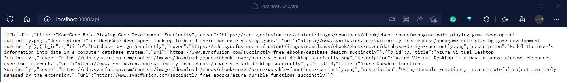 The Static List of Available Books (Exposed as an API Endpoint)