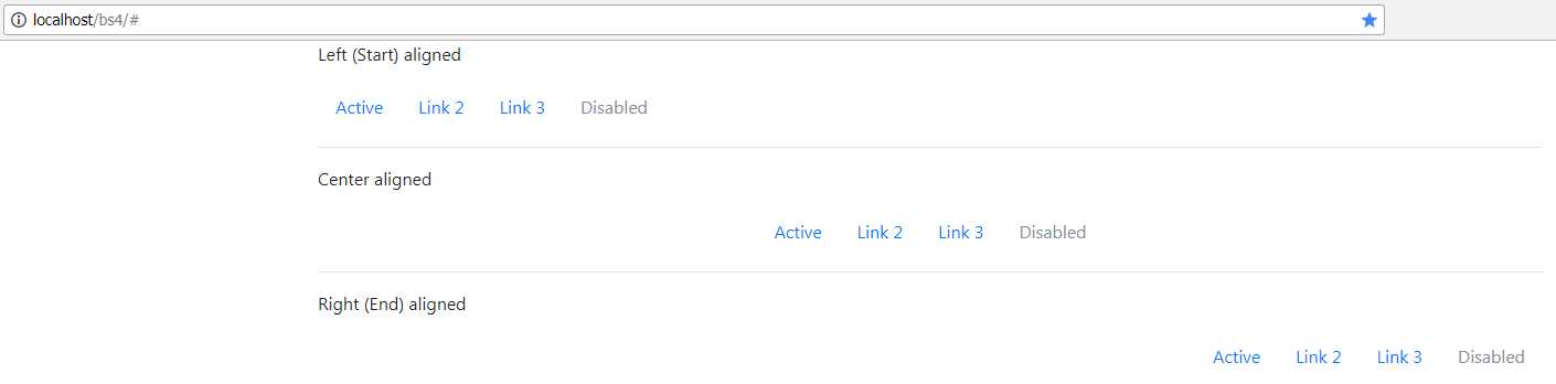 Aligned navigation collections