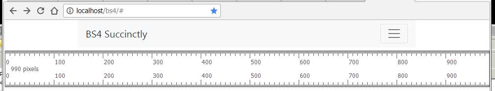 At just a little below 1,000 pixels, the menu bar collapses