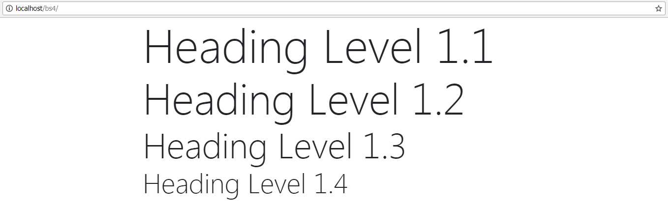 The output from Code Listing 12 showing the display class being added to a header tag