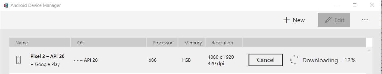 Android Device Manager – Emulator Installation