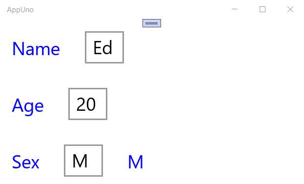 Modified AppUno.UWP Running